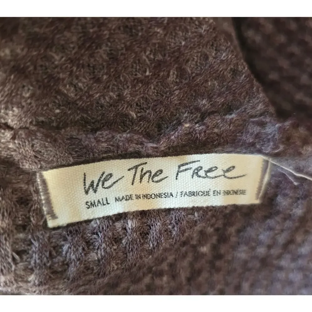 We The Free Free People West End Waffle Knit Thermal Pullover Sweater